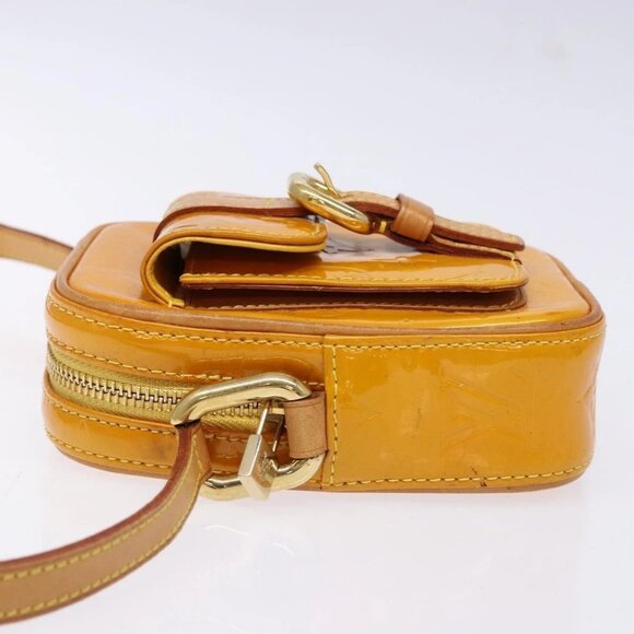 LOUIS VUITTON Monogram Vernis Christie PM Shoulder Bag Jaune M91110 Auth ep10365 - Picture 4 of 16